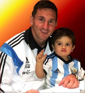 Lionel Messi And His Son