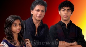 Shahruk khan with Son and daughter 